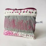 Embroidered Zip Purse