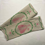 2 x Lady Hoops Linen Napkins - Block Print 2