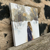 The Wood In Winter - Original Painting On Wood
