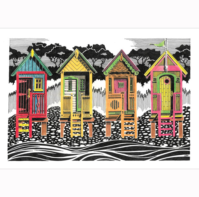 Kevin Cook, Beach Beauties, Fine Art Greeting Card