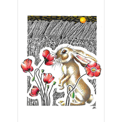 Kevin Cook, In Fields of Wheat, Fine Art Greeting Card