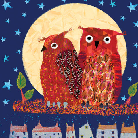 Karen Edward, Owl, Blank Art Card