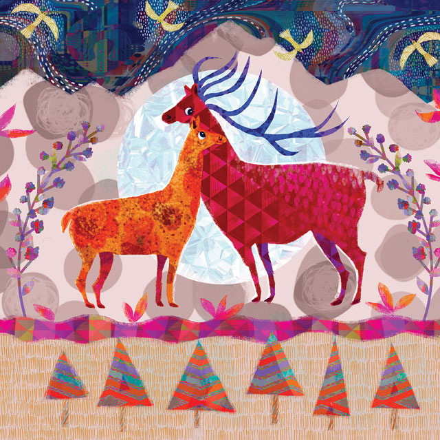Karen Edward, Dearest Deer, Blank Art Card