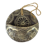 Indoor Sgraffito Decorated Plant Wall Hanger - W