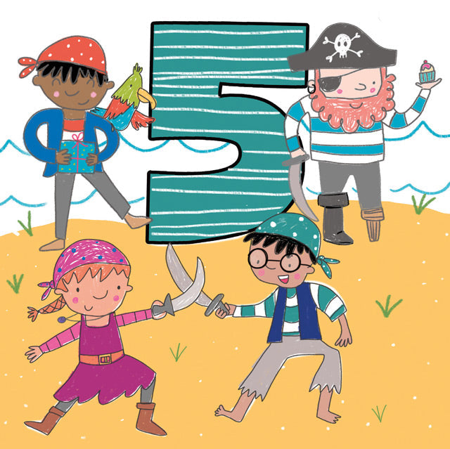 Children's Birthday Card - Pirates