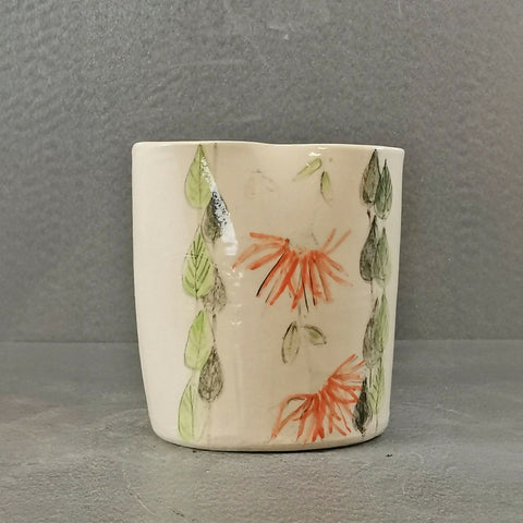 Dancing Flowers Vase - handmade ceramic