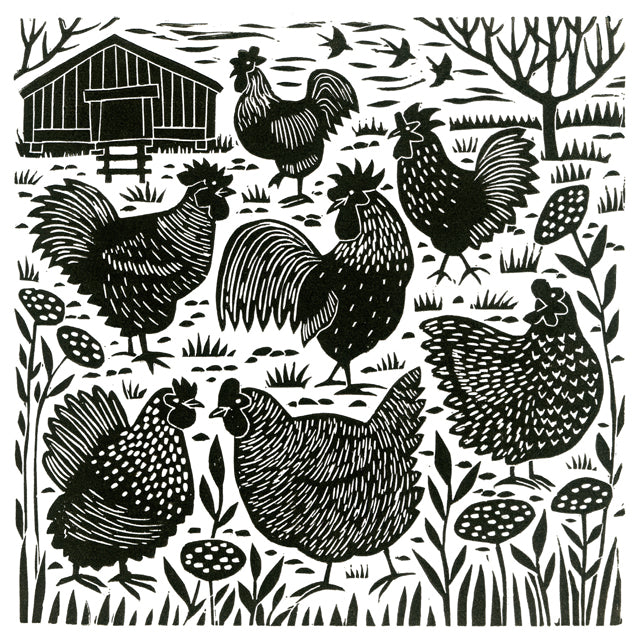 A fine art greeting card by printmaker Kate Mawdsley
