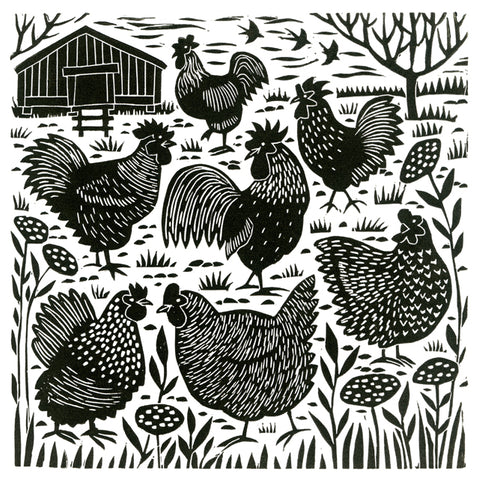 A fine art greeting card by printmaker Kate Mawdsley