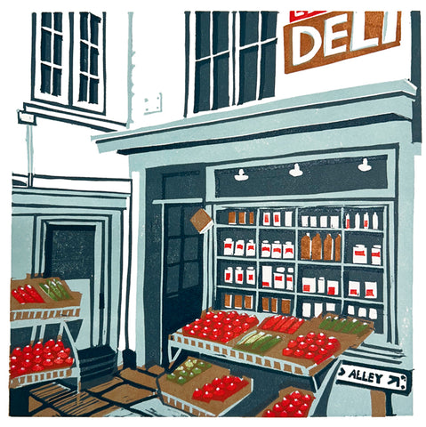 A fine art greeting card by printmaker Kate Mawdsley