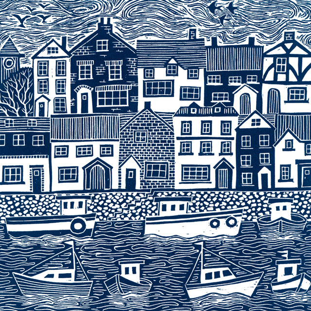 A fine art greeting card by printmaker Kate Mawdsley