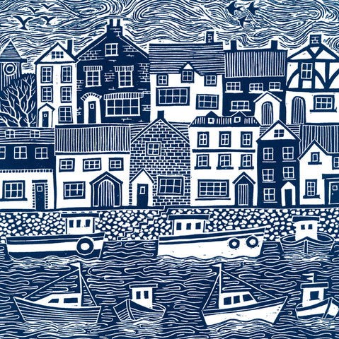A fine art greeting card by printmaker Kate Mawdsley