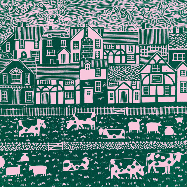 A fine art greeting card by printmaker Kate Mawdsley