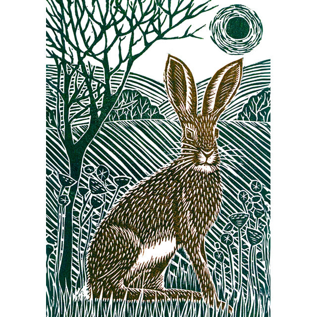 A fine art greeting card by printmaker Kate Mawdsley