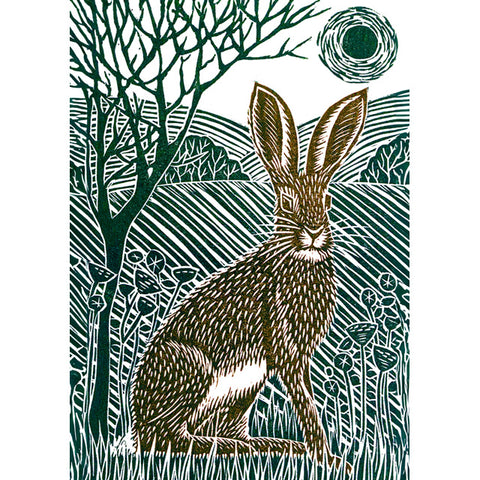 A fine art greeting card by printmaker Kate Mawdsley