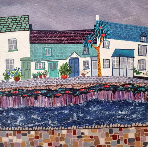 Kerry Shearer, Louisa's Cottage In The Cove, Fine Art Greeting Card