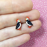 Xmas Puffin Earrings