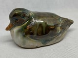 Small Glazed Ceramic Stoneware Duck