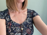 Chunky Silver & Brass Acorn Necklace by Curious Magpie Jewellery Worn