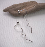 Silver Studs - Recycled Silver Spiral Earrings