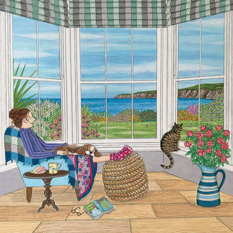 Lisa Davies, The Sea Garden, Fine Art Greeting Card