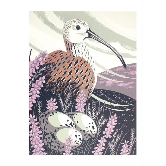 Louise Edwards, Moorland Curlew, Blank Art Card