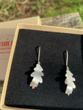 ancient leaves oak drop earrings in box