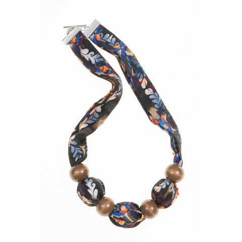 Oak Short Necklace with Large Beads