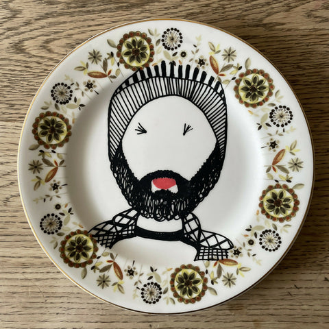 Illustrated Vintage Plate - JOE