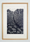 Wild Garlic Wood - Linocut Print