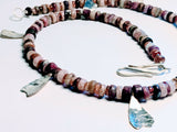 Pink Tourmaline & Hearts Necklace