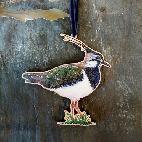 Lapwing - Wooden Hanging Decoration