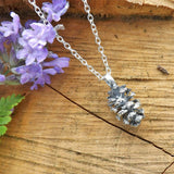 Sterling Silver Pinecone Necklace - Handmade