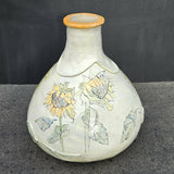 Sunflower Bottle Vase - handmade ceramic