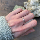 Narrow Silver Luna Ring - Handmade Sterling Silver