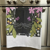 Cat Among the Flowers - Tea Towel