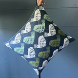 Bird Print Handmade Double-Sided Cushion - 45cm Multicoloured | British Made