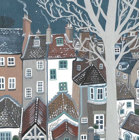 Mani Parkes, Little Town, Blank Art Card