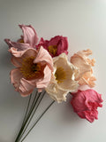 Handmade Paper Poppies - Flower Sculpture