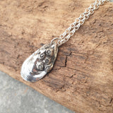 Silver Mussel Shell Pendant