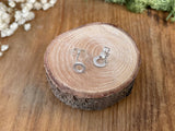 Silver Tree Bark Stud Earrings by Curious Magpie Jewellery 2