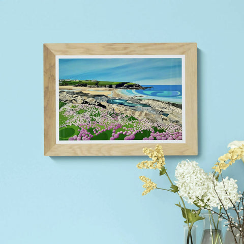 Treyarnon Bay, Cornwall - Giclee Print