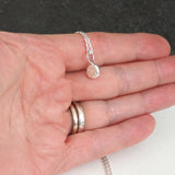 Silver Flower Pebble Pendant