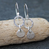 Silver Daisy Chain Hoop Earrings