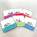 Bike coasters by Alison Hullyer