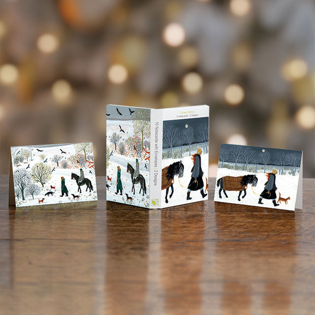 Dee Nickerson, Walking The Horse +  A Winter's Ride, Boxed Set of 10 Note Cards