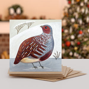 Portly Partridge, Christmas Note Cards, Set of 6