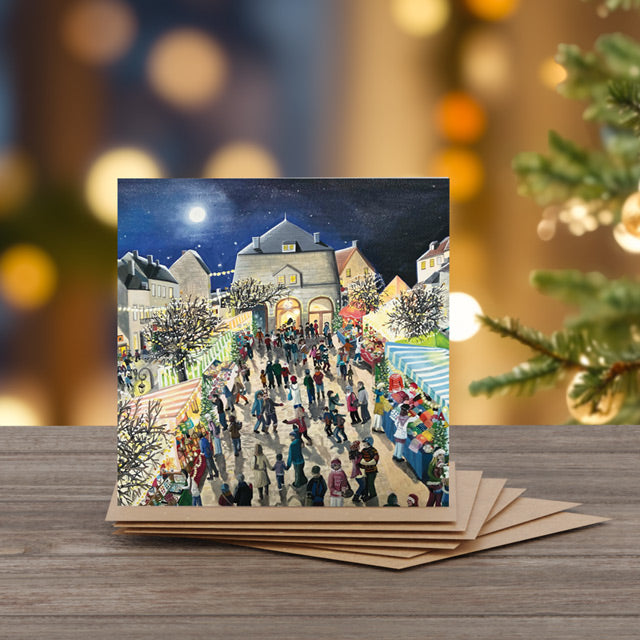 Sarah Latham, Christmas Market, Note card