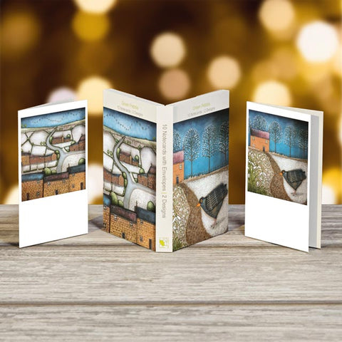 Claire Brierley, NOTE DUO set of cards, Winter Garden + Fields of Snow