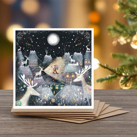 The Night Before Christmas - Set of 6 Christmas Note Cards with Message