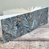Blue & Bronze Marbled - Handcrafted Watercolour Sketchbook